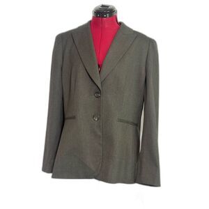 NWT Alex Marie Madrid Blazer Women's Size 16 Charcoal Grey Long Sleeve